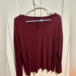 Long sleeve old navy Maroon shirt
